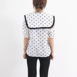 ドット柄 ボウタイブラウス レディース夏 | Miniministore | 詳細画像13 