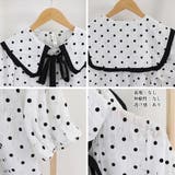 ドット柄 ボウタイブラウス レディース夏 | Miniministore | 詳細画像4 