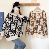 ジャガード柄ニットトップス 長袖韓国秋冬 | Miniministore | 詳細画像14 