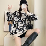 ジャガード柄ニットトップス 長袖韓国秋冬 | Miniministore | 詳細画像6 