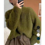 シャギーニットトップス クルーネック長袖 | Miniministore | 詳細画像1 