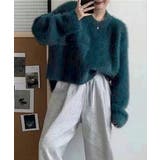 シャギーニットトップス クルーネック長袖 | Miniministore | 詳細画像16 
