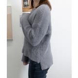シャギーニットトップス クルーネック長袖 | Miniministore | 詳細画像33 