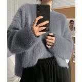 シャギーニットトップス クルーネック長袖 | Miniministore | 詳細画像7 