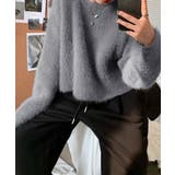 シャギーニットトップス クルーネック長袖 | Miniministore | 詳細画像8 