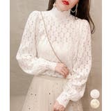 微起毛 ハイネックレースブラウス 春秋冬 | Miniministore | 詳細画像1 