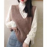 微起毛 ハイネックレースブラウス 春秋冬 | Miniministore | 詳細画像11 