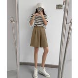 5分丈 タックショートパンツ レディース | Miniministore | 詳細画像10