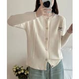 リボンワンポイントニットカーディガン秋冬 | Miniministore | 詳細画像3 