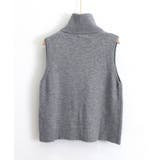 ハーフジップ ニットベストスタンドカラー | Miniministore | 詳細画像20 
