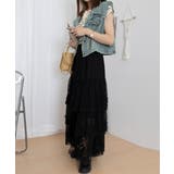 フリンジデニムベスト 襟付き デニムジレ | Miniministore | 詳細画像16 