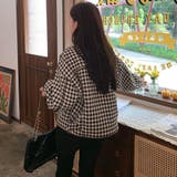 格子柄ジャケット韓国風ショート丈アウター | Miniministore | 詳細画像11