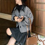 格子柄ジャケット韓国風ショート丈アウター | Miniministore | 詳細画像7