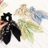 花柄 スカーフシュシュ春夏リボンヘアゴム | Miniministore | 詳細画像13