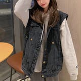 デニムベスト ジレ 重ね着デニムチョッキ | Miniministore | 詳細画像10