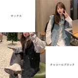 デニムベスト ジレ 重ね着デニムチョッキ | Miniministore | 詳細画像2