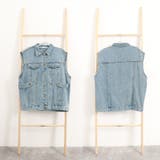 デニムベスト ジレ 重ね着デニムチョッキ | Miniministore | 詳細画像3