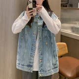 デニムベスト ジレ 重ね着デニムチョッキ | Miniministore | 詳細画像5