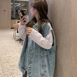 デニムベスト ジレ 重ね着デニムチョッキ | Miniministore | 詳細画像8