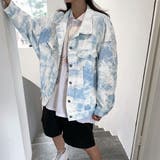 デニムジャケット 絞り染めレディース韓国 | Miniministore | 詳細画像6 
