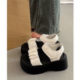 厚底ギャザーベルトサンダル韓国風美脚軽量 | Miniministore | 詳細画像3