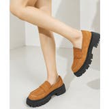 スエード調厚底ローファー トラックソール | Miniministore | 詳細画像23