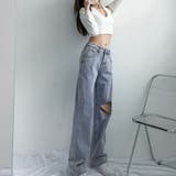 韓国風 ダメージデニムパンツ レディース | Miniministore | 詳細画像13