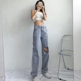 韓国風 ダメージデニムパンツ レディース | Miniministore | 詳細画像9