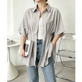 ストライプシャツブラウス ウエストマーク | Miniministore | 詳細画像6 