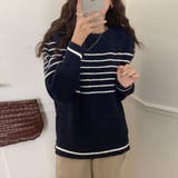 ボーダー柄ニットプルオーバー レディース | Miniministore | 詳細画像10