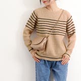 ボーダー柄ニットプルオーバー レディース | Miniministore | 詳細画像13