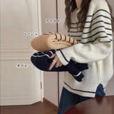ボーダー柄ニットプルオーバー レディース | Miniministore | 詳細画像2