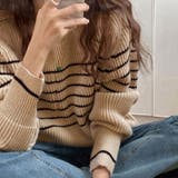 ボーダー柄ニットプルオーバー レディース | Miniministore | 詳細画像5