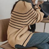 ボーダー柄ニットプルオーバー レディース | Miniministore | 詳細画像7