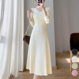 クロス ニットワンピース レディース長袖 | Miniministore | 詳細画像1