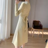 クロス ニットワンピース レディース長袖 | Miniministore | 詳細画像11