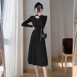 クロス ニットワンピース レディース長袖 | Miniministore | 詳細画像5
