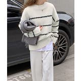 ボーダーニットセーター レディース 長袖 | Miniministore | 詳細画像4 