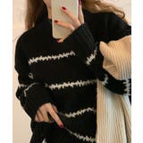 ボーダーニットセーター レディース 長袖 | Miniministore | 詳細画像5 