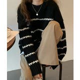 ボーダーニットセーター レディース 長袖 | Miniministore | 詳細画像7 