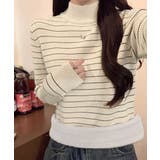 裏微起毛ニットトップスボーダーニット厚手 | Miniministore | 詳細画像11 