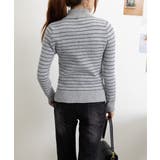 裏微起毛ニットトップスボーダーニット厚手 | Miniministore | 詳細画像17 