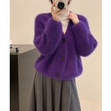 シャギーニットショートカーディガン韓国風 | Miniministore | 詳細画像14 
