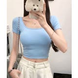背中開きカップ付き半袖Tシャツクロップド | Miniministore | 詳細画像12 