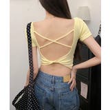 背中開きカップ付き半袖Tシャツクロップド | Miniministore | 詳細画像16 