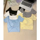 背中開きカップ付き半袖Tシャツクロップド | Miniministore | 詳細画像17 