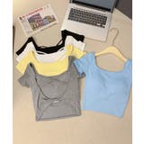背中開きカップ付き半袖Tシャツクロップド | Miniministore | 詳細画像18 
