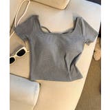 背中開きカップ付き半袖Tシャツクロップド | Miniministore | 詳細画像25 