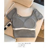 背中開きカップ付き半袖Tシャツクロップド | Miniministore | 詳細画像27 