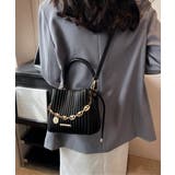 プリーツショルダーバッグ チェーン装飾 | Miniministore | 詳細画像1 